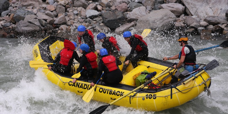 Rafting on the Elaho River in Squamish. Big water. Even bigger views.